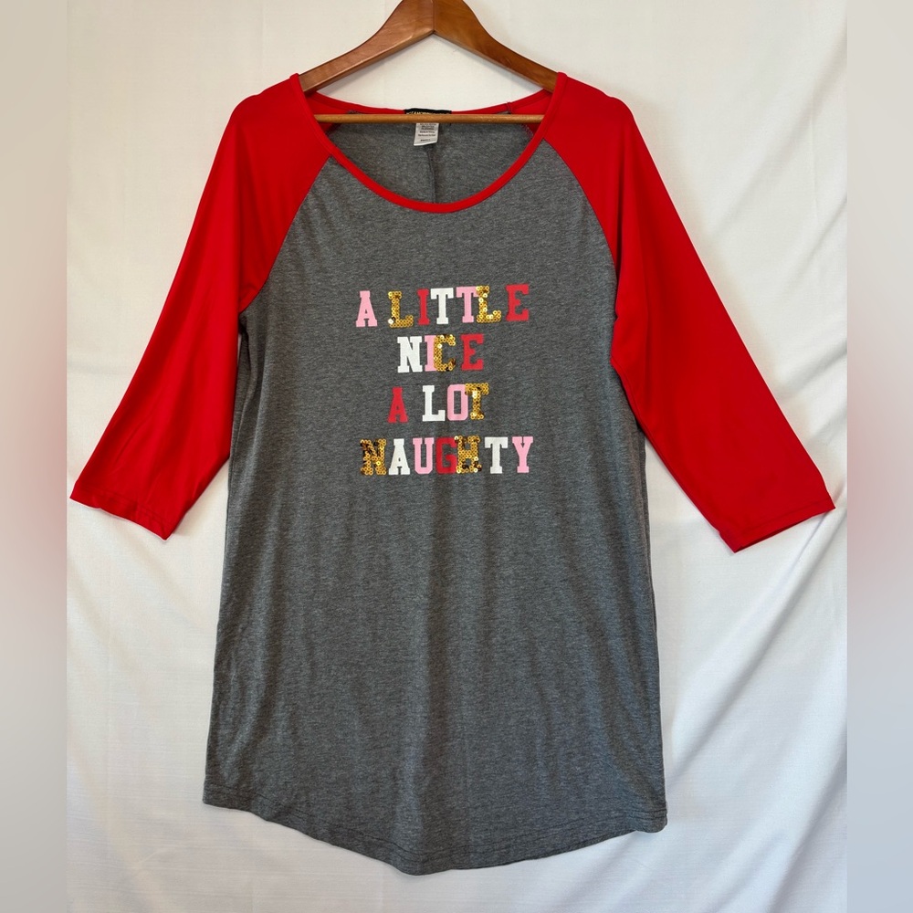 NOT A MORNING PERSON Holiday Nightshirt Size Small
